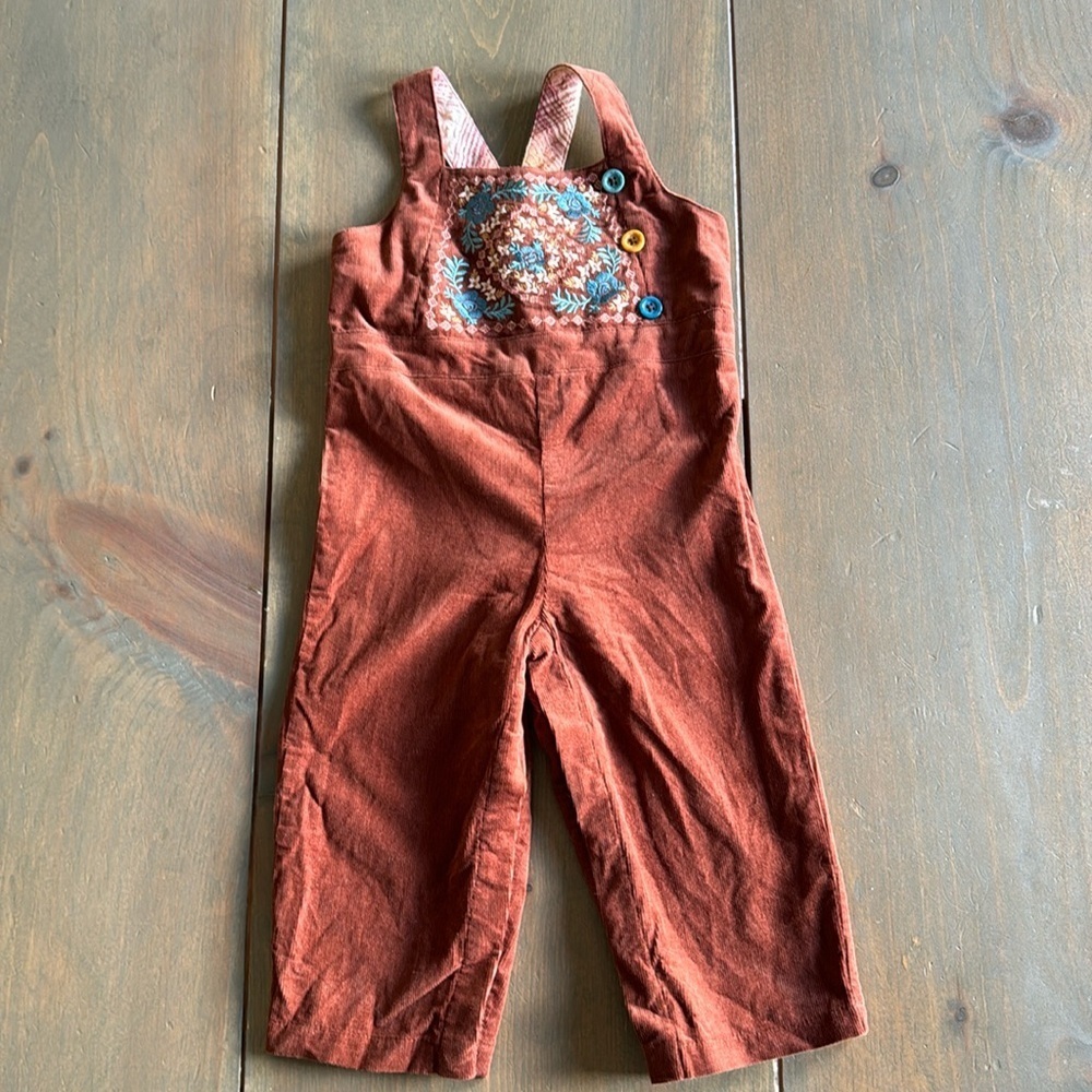 Matilda Jane Kimberly Embroidered Corduroy Overalls